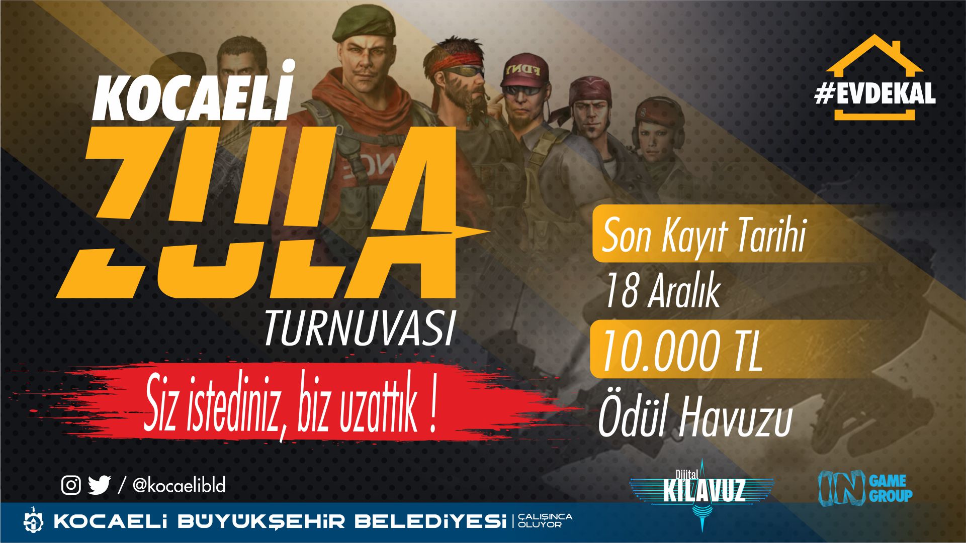 KOCAELİ ZULA TURNUVASI EŞLEŞMELERİ BELLİ OLDU