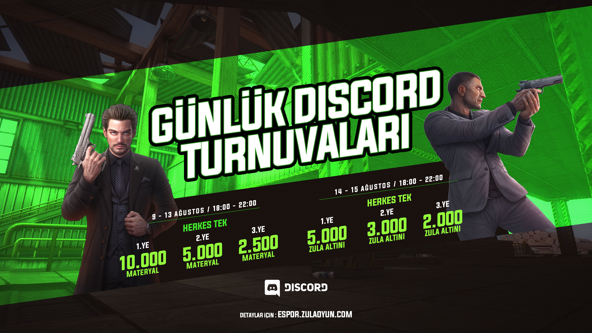 BOL ÖDÜLLÜ DİSCORD TURNUVALARI