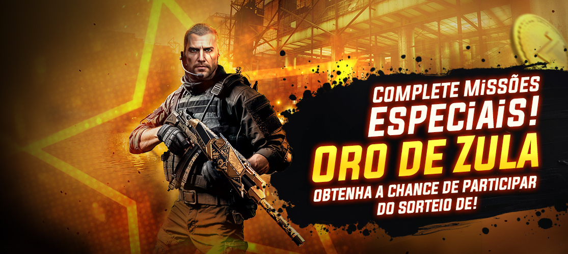 Complete Missões Especiais!  Obtenha a Chance de Participar do Sorteio de Ouro Zula!