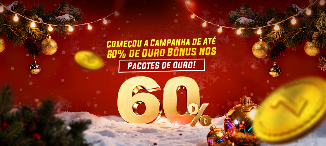 A Oferta de Ouro com 60% de Bônus Começou!