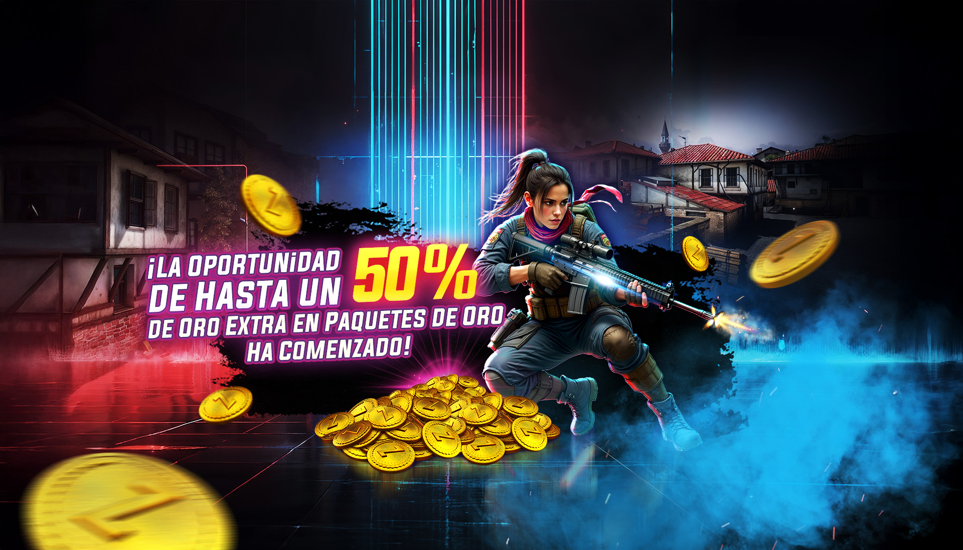 ¡Hasta un 50% de Oro Extra en Paquetes de Oro!