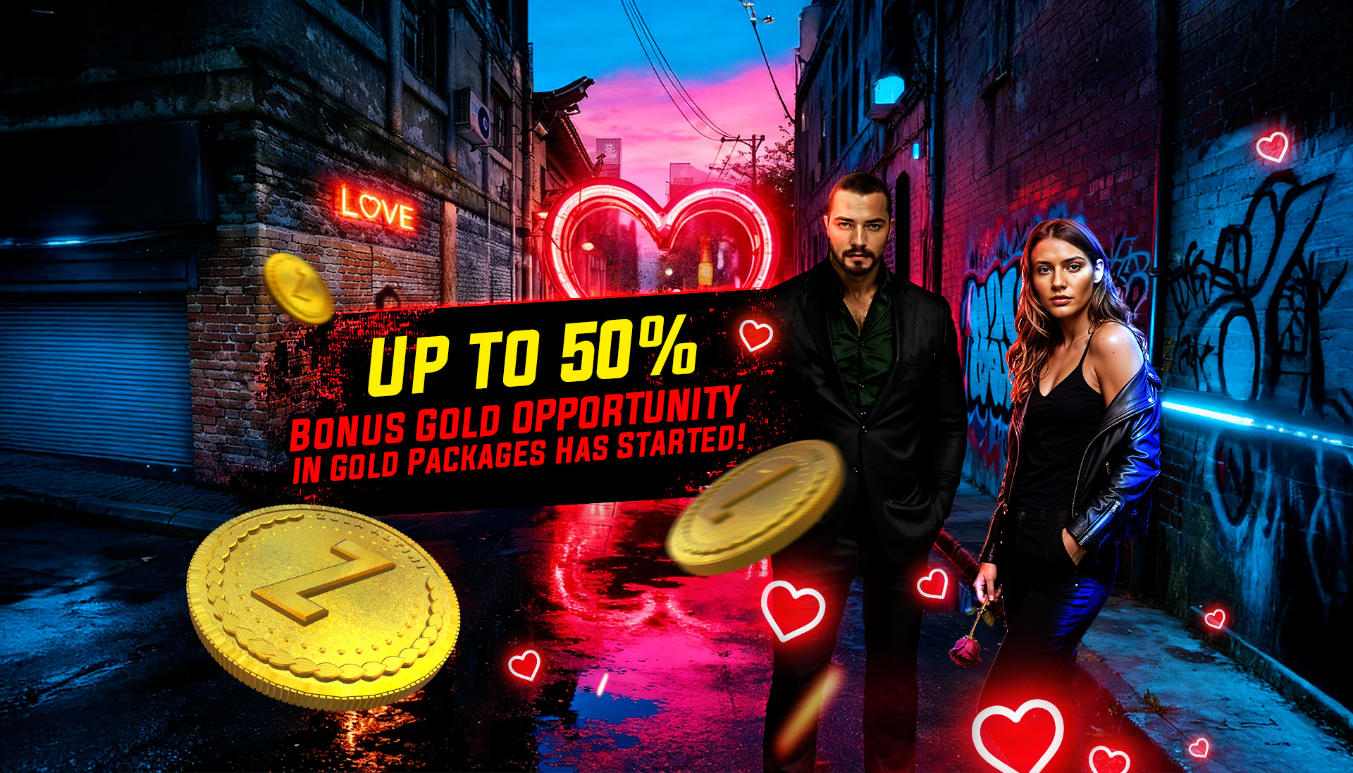 Up to 50% Bonus Gold on Gold Packages!